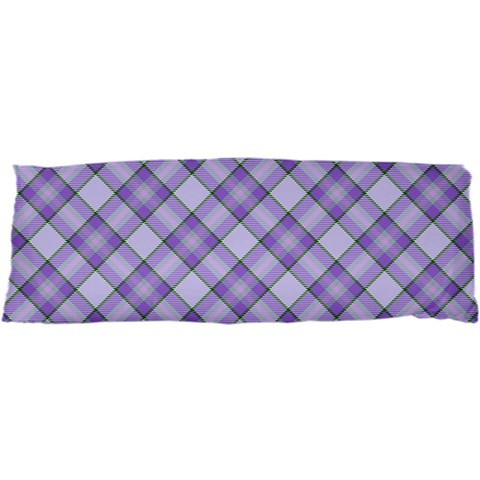 Purple Plaid Tartan 2 Diagonal 17 x47  Body Pillow Case Dakimakura (Two Sides) from ArtsNow.com Front