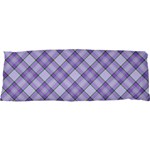 Purple Plaid Tartan 2 Diagonal 17 x47  Body Pillow Case Dakimakura (Two Sides)