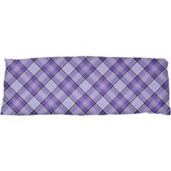 Purple Plaid Tartan 2 Diagonal 17 x47  Body Pillow Case Dakimakura (Two Sides) from ArtsNow.com Back