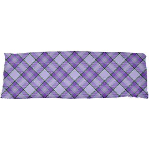 Purple Plaid Tartan 2 Diagonal 21 x63  Body Pillow Case Dakimakura (Two Sides) from ArtsNow.com Front