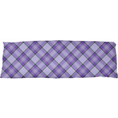 Purple Plaid Tartan 2 Diagonal 21 x63  Body Pillow Case Dakimakura (Two Sides) from ArtsNow.com Back