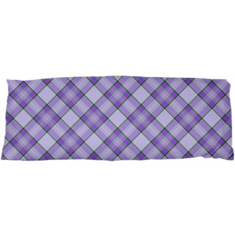 Purple Plaid Tartan 2 Diagonal 25 x67  Body Pillow Case Dakimakura (Two Sides) from ArtsNow.com Front