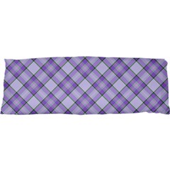 Purple Plaid Tartan 2 Diagonal 25 x71  Body Pillow Case Dakimakura (Two Sides) from ArtsNow.com Front