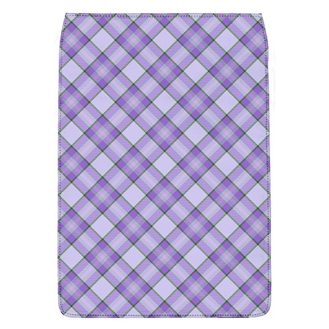 Purple Plaid Tartan 2 Diagonal Removable Flap Cover (L) from ArtsNow.com Front