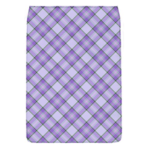 Purple Plaid Tartan 2 Diagonal Removable Flap Cover (S) from ArtsNow.com Front