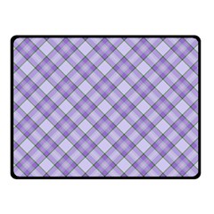 Purple Plaid Tartan 2 Diagonal Two Sides Fleece Blanket (Small) from ArtsNow.com 45 x34  Blanket Front