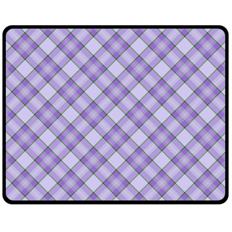 Purple Plaid Tartan 2 Diagonal Two Sides Fleece Blanket (Medium) from ArtsNow.com 58.8 x47.4  Blanket Back