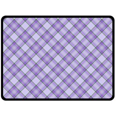 Purple Plaid Tartan 2 Diagonal Two Sides Fleece Blanket (Large) from ArtsNow.com 80 x60  Blanket Front