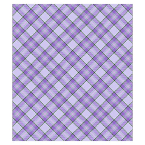 Purple Plaid Tartan 2 Diagonal Drawstring Pouch (Small) from ArtsNow.com Front