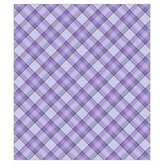 Purple Plaid Tartan 2 Diagonal Drawstring Pouch (Small) from ArtsNow.com Front