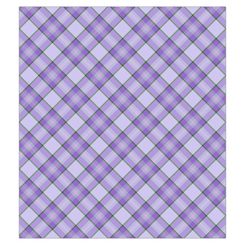 Purple Plaid Tartan 2 Diagonal Drawstring Pouch (Medium) from ArtsNow.com Front