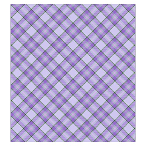 Purple Plaid Tartan 2 Diagonal Drawstring Pouch (Large) from ArtsNow.com Front