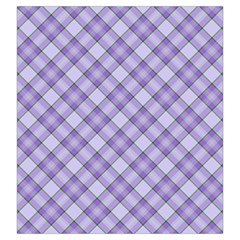 Purple Plaid Tartan 2 Diagonal Drawstring Pouch (Large) from ArtsNow.com Front