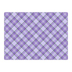 Purple Plaid Tartan 2 Diagonal Two Sides Premium Plush Fleece Blanket (Mini) from ArtsNow.com 35 x27  Blanket Back