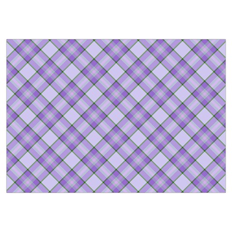 Purple Plaid Tartan 2 Diagonal 14 x22  Lumbar Throw Cushion Case (Two Sides) from ArtsNow.com Front