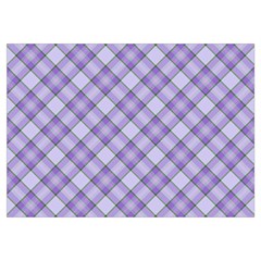 Purple Plaid Tartan 2 Diagonal 14 x22  Lumbar Throw Cushion Case (Two Sides) from ArtsNow.com Front