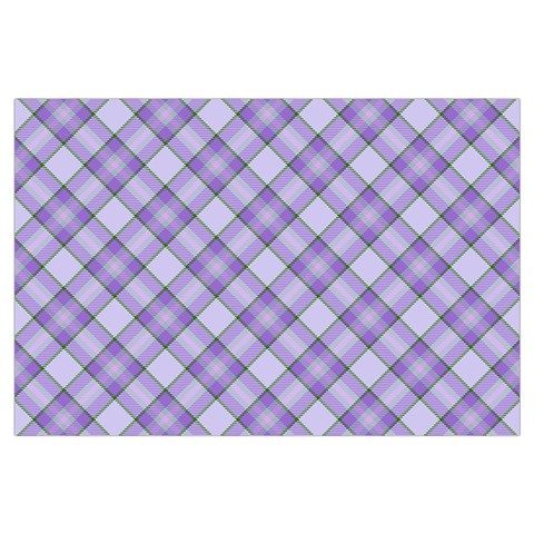 Purple Plaid Tartan 2 Diagonal 16 x24  Lumbar Throw Cushion Case (Two Sides) from ArtsNow.com Front