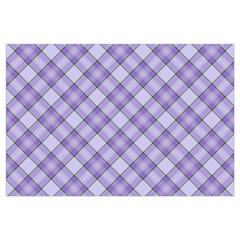 Purple Plaid Tartan 2 Diagonal 16 x24  Lumbar Throw Cushion Case (Two Sides) from ArtsNow.com Front