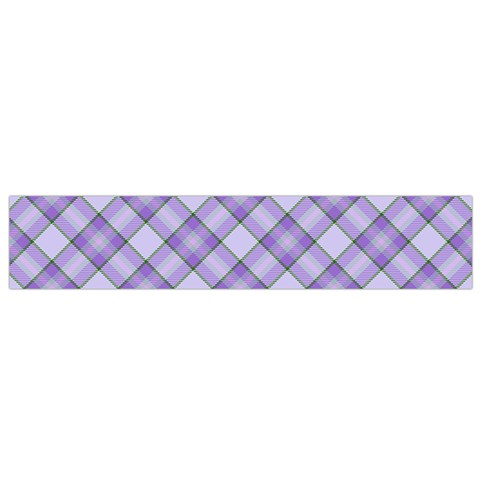 Purple Plaid Tartan 2 Diagonal Small Premium Plush Fleece Scarf from ArtsNow.com Front