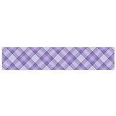 Purple Plaid Tartan 2 Diagonal Small Premium Plush Fleece Scarf from ArtsNow.com Front