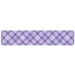 Purple Plaid Tartan 2 Diagonal Small Premium Plush Fleece Scarf