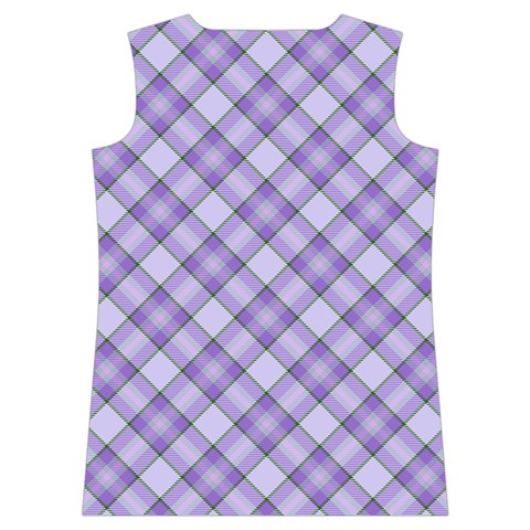 Purple Plaid Tartan 2 Diagonal Women s Basketball Tank Top from ArtsNow.com Back