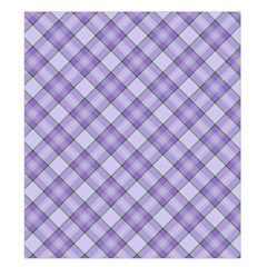 Purple Plaid Tartan 2 Diagonal Duvet Cover Double Side (King Size) from ArtsNow.com Front