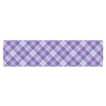 Purple Plaid Tartan 2 Diagonal Oblong Satin Scarf (16  x 60 )