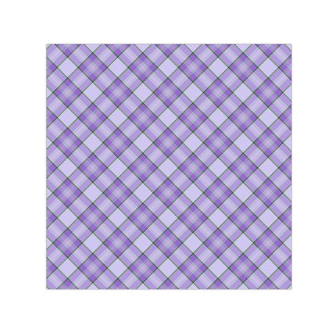 Purple Plaid Tartan 2 Diagonal Square Satin Scarf (30  x 30 ) from ArtsNow.com Front