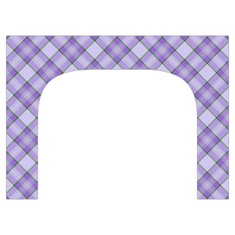 Purple Plaid Tartan 2 Diagonal Toiletries Pouch from ArtsNow.com Front