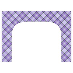 Purple Plaid Tartan 2 Diagonal Toiletries Pouch from ArtsNow.com Front