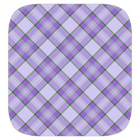 Purple Plaid Tartan 2 Diagonal Toiletries Pouch from ArtsNow.com Side Right