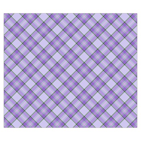 Purple Plaid Tartan 2 Diagonal Zipper Large Tote Bag from ArtsNow.com Front