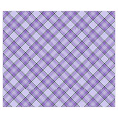 Purple Plaid Tartan 2 Diagonal Zipper Large Tote Bag from ArtsNow.com Front