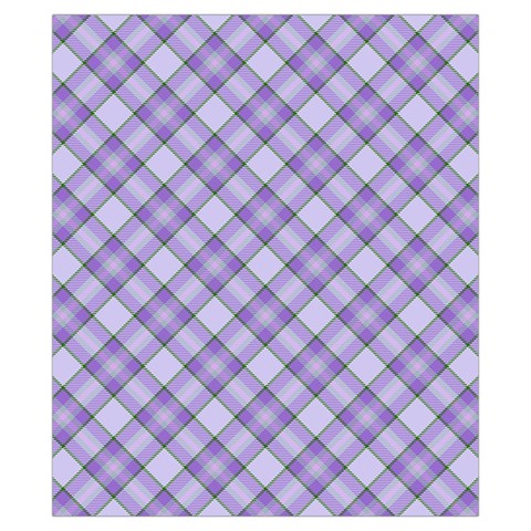 Purple Plaid Tartan 2 Diagonal Drawstring Pouch (XS) from ArtsNow.com Front