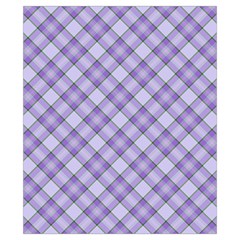 Purple Plaid Tartan 2 Diagonal Drawstring Pouch (XS) from ArtsNow.com Front