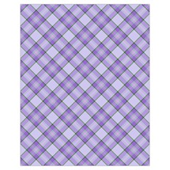 Purple Plaid Tartan 2 Diagonal Drawstring Pouch (XL) from ArtsNow.com Front