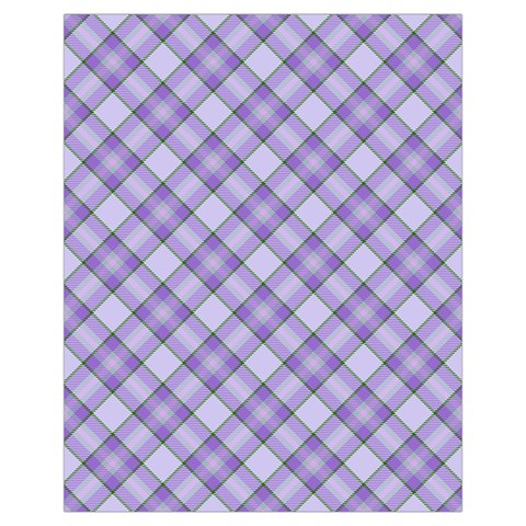 Purple Plaid Tartan 2 Diagonal Drawstring Pouch (XL) from ArtsNow.com Back