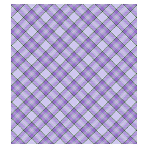 Purple Plaid Tartan 2 Diagonal Drawstring Pouch (2XL) from ArtsNow.com Front