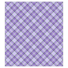 Purple Plaid Tartan 2 Diagonal Drawstring Pouch (2XL) from ArtsNow.com Front