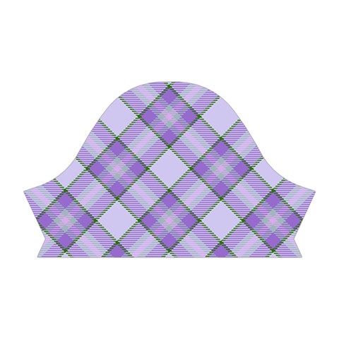 Purple Plaid Tartan 2 Diagonal Short Sleeve V Left Sleeve