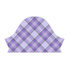 Purple Plaid Tartan 2 Diagonal Short Sleeve V Left Sleeve