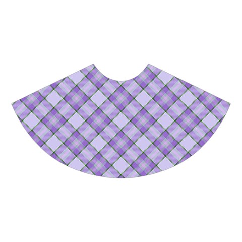 Purple Plaid Tartan 2 Diagonal Midi Sleeveless Dress from ArtsNow.com Skirt Front