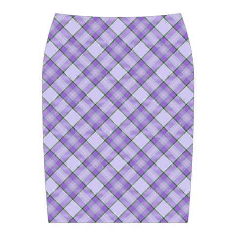 Purple Plaid Tartan 2 Diagonal Midi Wrap Pencil Skirt from ArtsNow.com Back