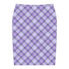 Purple Plaid Tartan 2 Diagonal Midi Wrap Pencil Skirt from ArtsNow.com Back