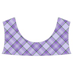 Purple Plaid Tartan 2 Diagonal Sleeveless Cozy Lounge Set  from ArtsNow.com Front Top