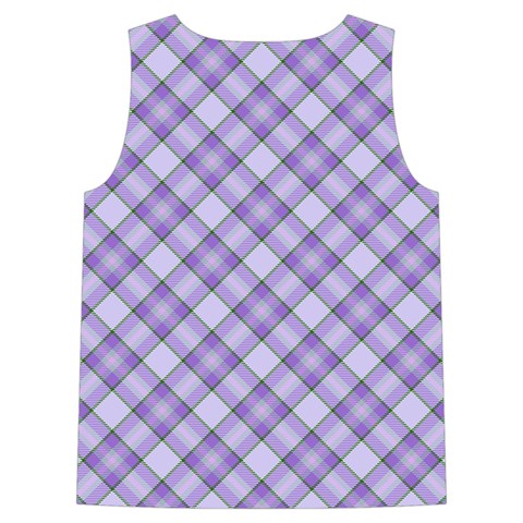 Purple Plaid Tartan 2 Diagonal Sleeveless Cozy Lounge Set  from ArtsNow.com Back