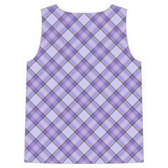 Purple Plaid Tartan 2 Diagonal Sleeveless Cozy Lounge Set  from ArtsNow.com Back