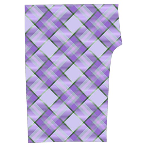 Purple Plaid Tartan 2 Diagonal Sleeveless Cozy Lounge Set  from ArtsNow.com Front Bottom Right