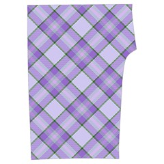 Purple Plaid Tartan 2 Diagonal Sleeveless Cozy Lounge Set  from ArtsNow.com Front Bottom Right